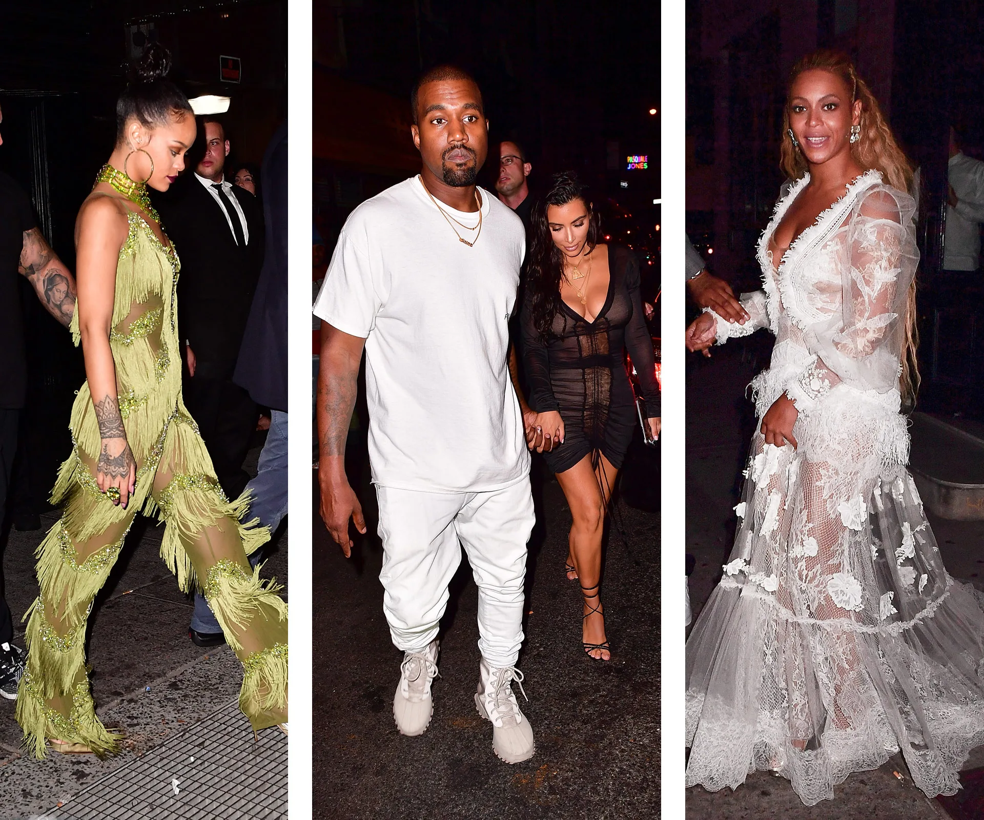 Rihanna, Beyonce, Kim Kardashian, Kanye West