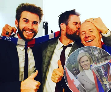 Samantha Armytage, Chris Hemsworth, Liam Hemsworth