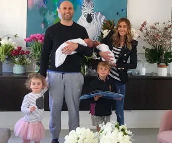 Rebecca Judd, Chris Judd, twins 