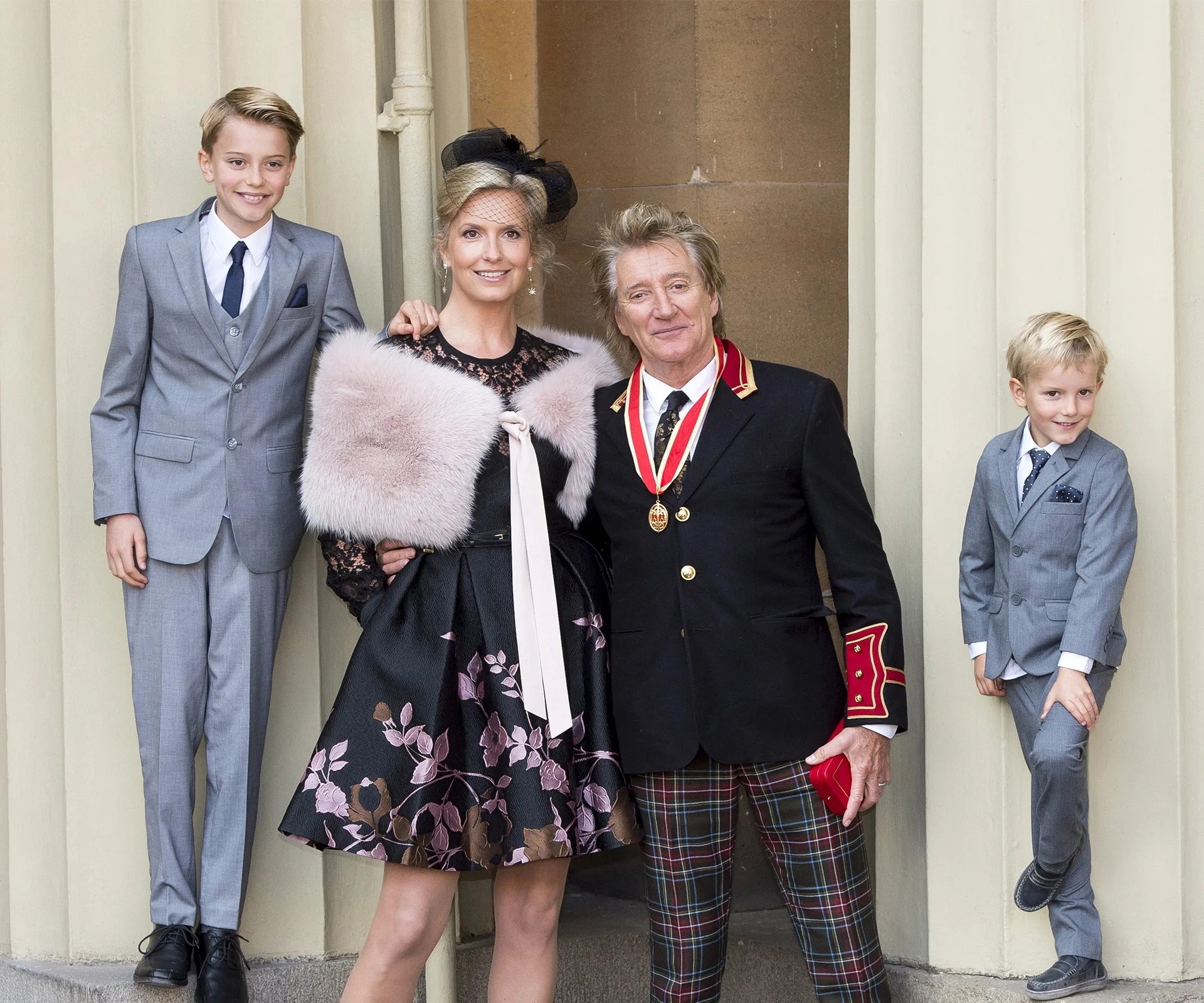 Rod Stewart and family.