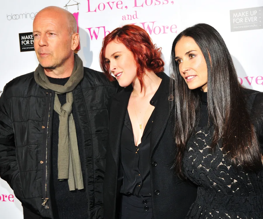 Bruce Willis, Rumer Willis and Demi Moore