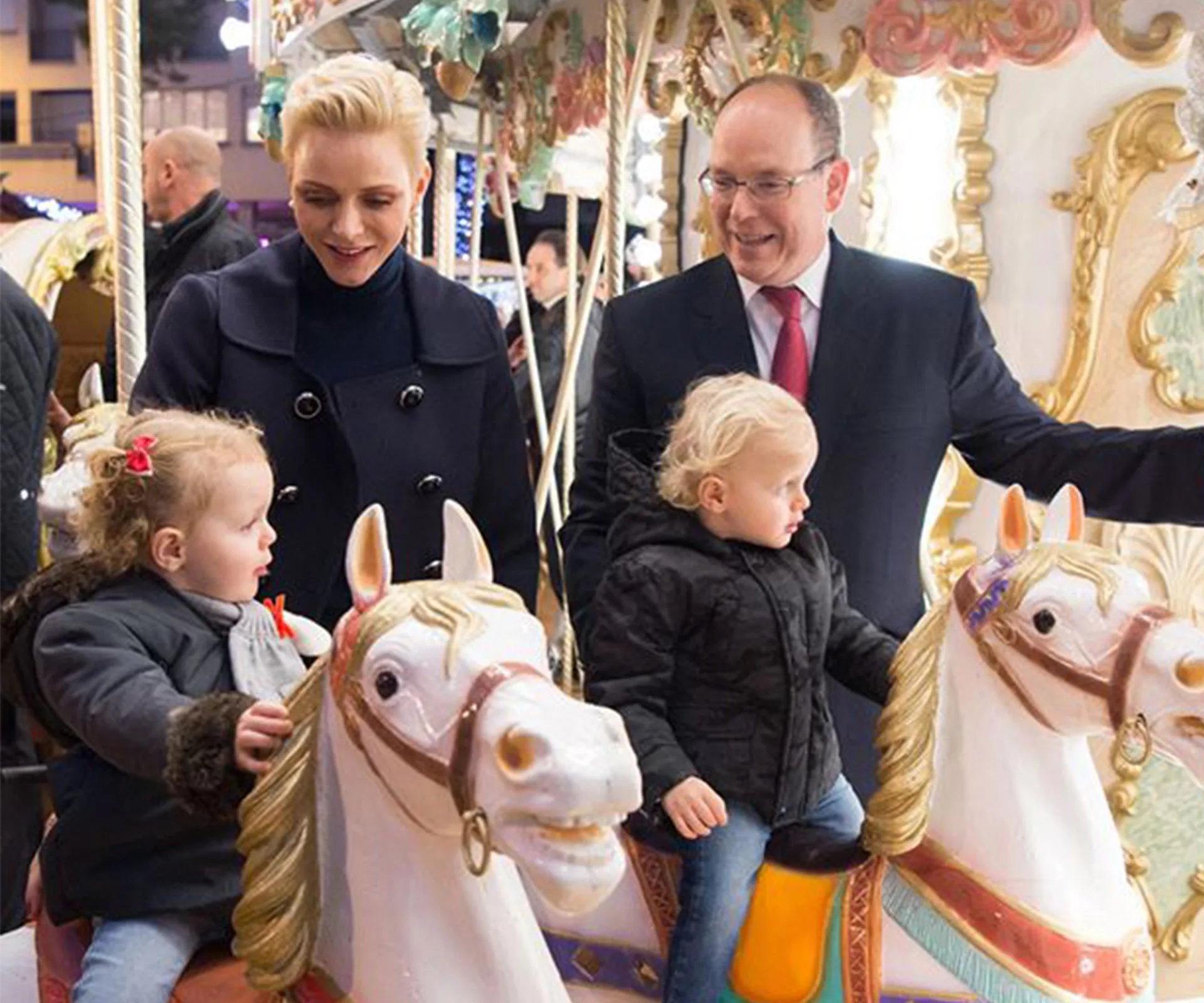 Prince Albert, Princess Charlene, Prince Jacques and Princess Gabriella