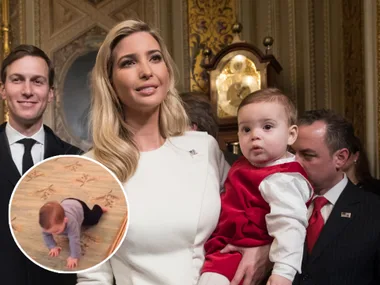 Ivanka Trump’s son crawls in the White House