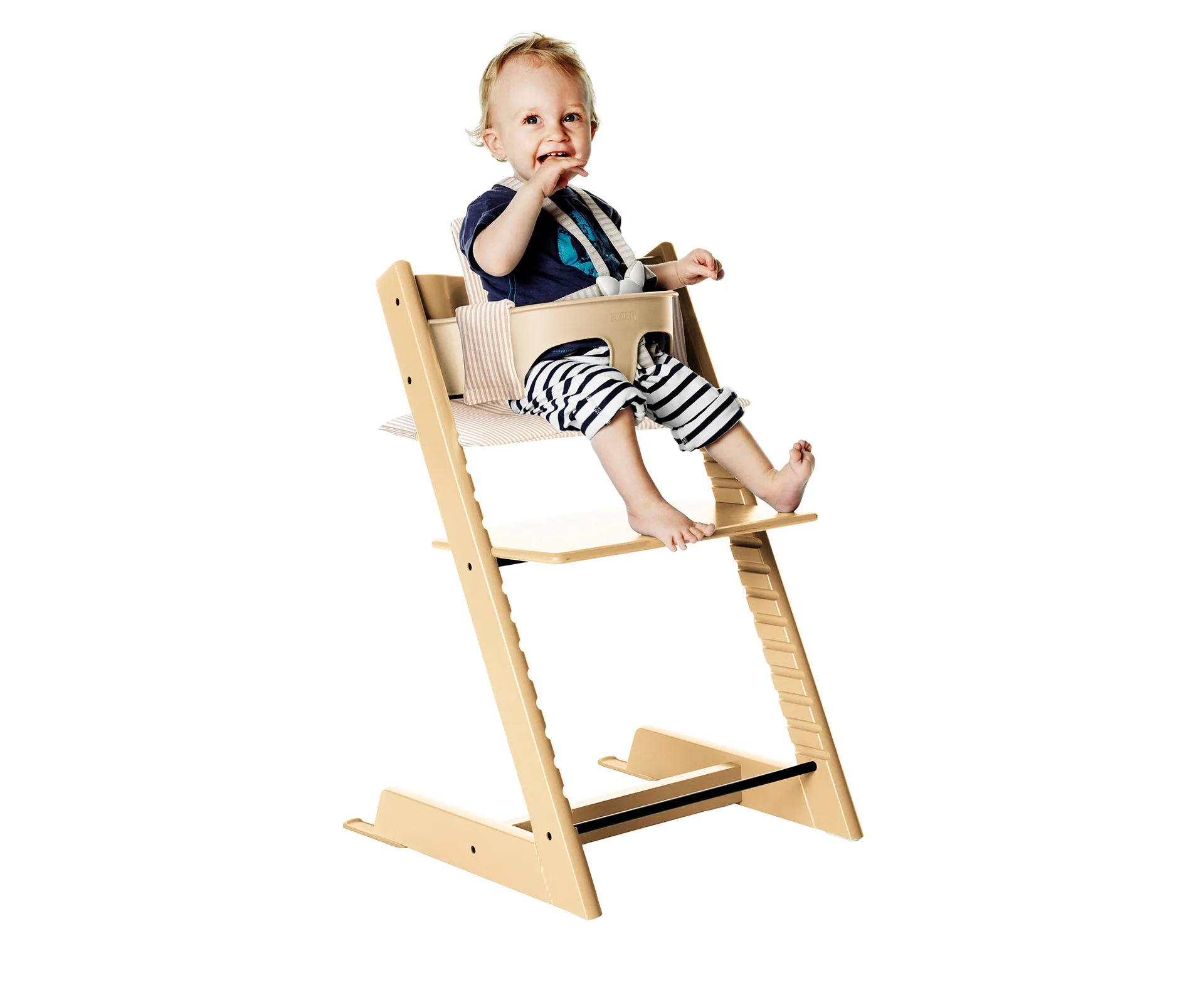 wooden baby high chair