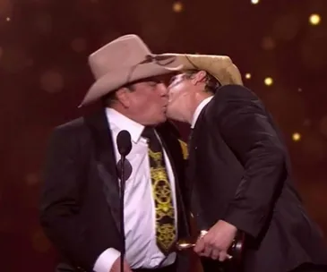 Molly Meldrum and Samuel Johnson