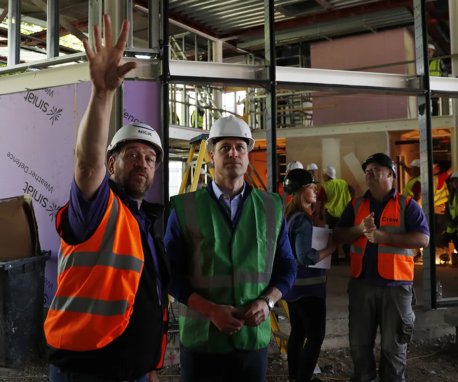 Prince William helps with the Grenfell Tower renovations