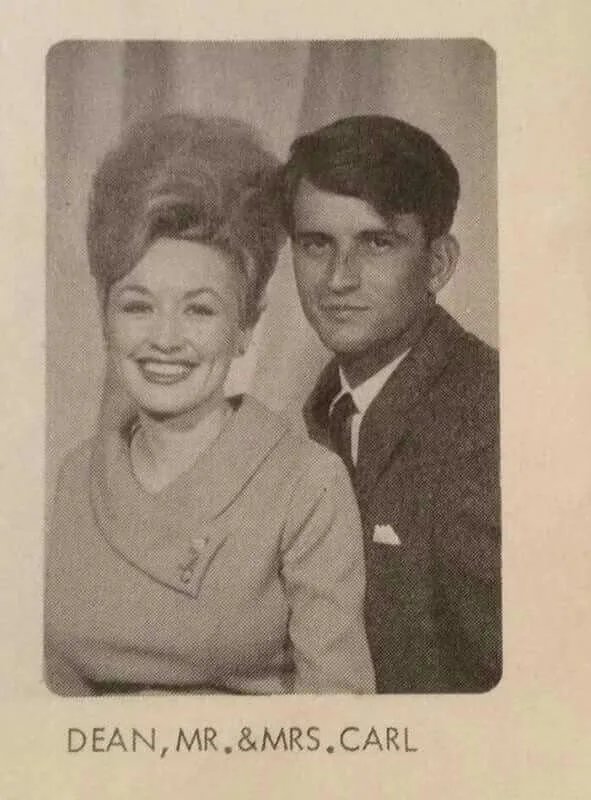 Young Dolly Parton and her husband