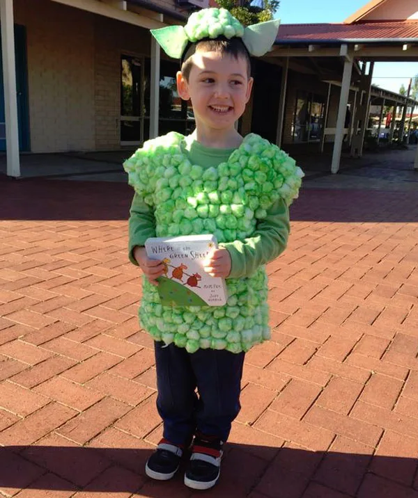 green sheep dress up #Bookweek2023 so I made myself Where is a green sheep costume from  scratch , It was fun to make, Fabric and dye from @spotlightstores ,  #bookweekcostume #whereisthegreensheep #spotlightstores