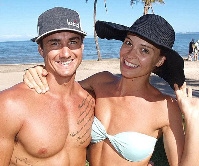 Lauren Brant with her former fiancee Warren Riley.
