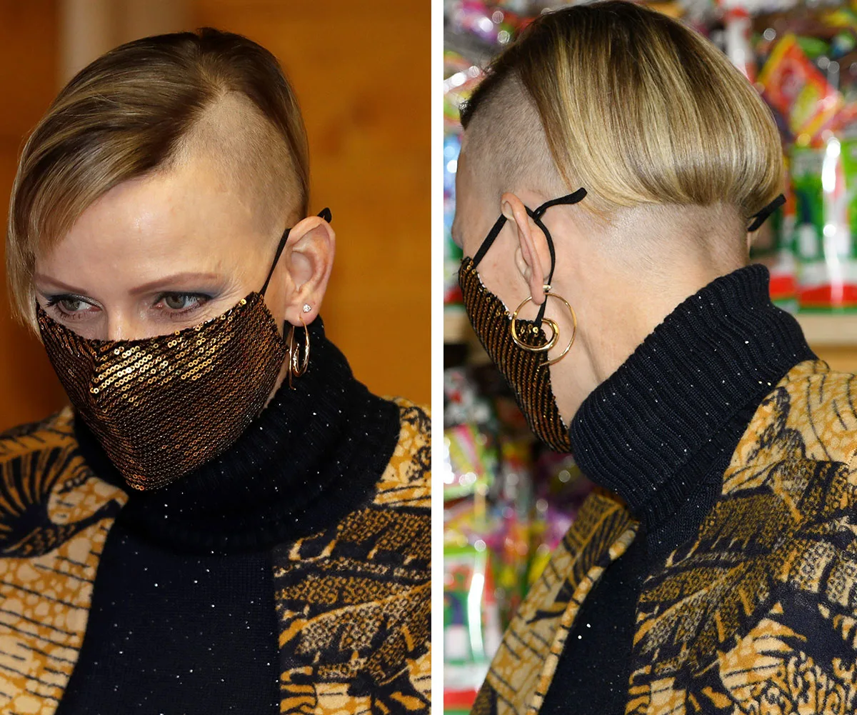Princess Charlene of Monaco debuts edgy new shaved head
