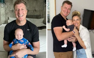 Red Wiggle Simon Pryce Lauren Hannaford son
