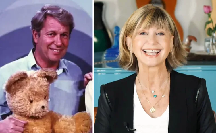 Two smiling individuals are shown, one holding a teddy bear, the other with a short blonde bob haircut.