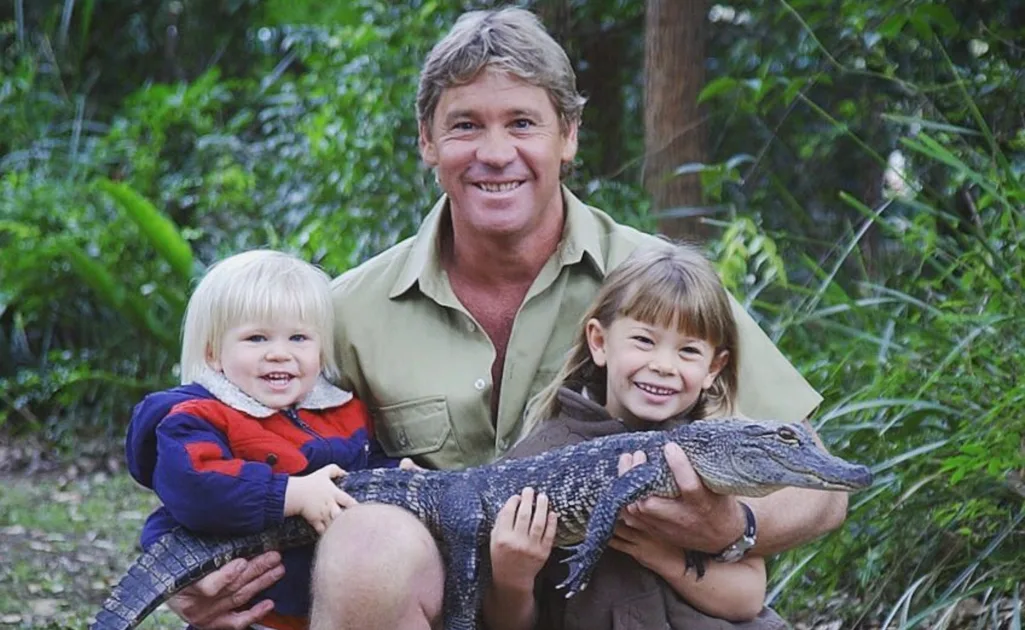 Rare images of Steve Irwin with Bindi and Robert