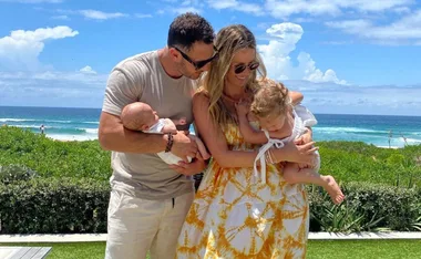 Behind the scenes of Jennifer Hawkins and Jake Wall’s stunning family of four