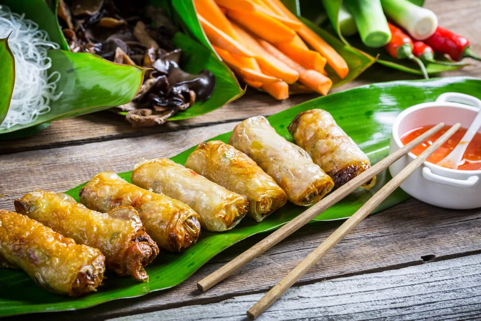 Vietnamese Spring Rolls with rice paper