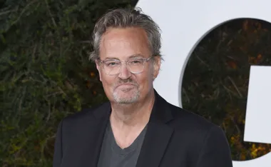 Man with gray hair, glasses, and a beard, wearing a black blazer and gray shirt, standing in front of greenery.