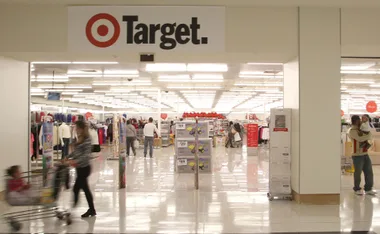 Target store with prominent Black Friday offers for the festive season.