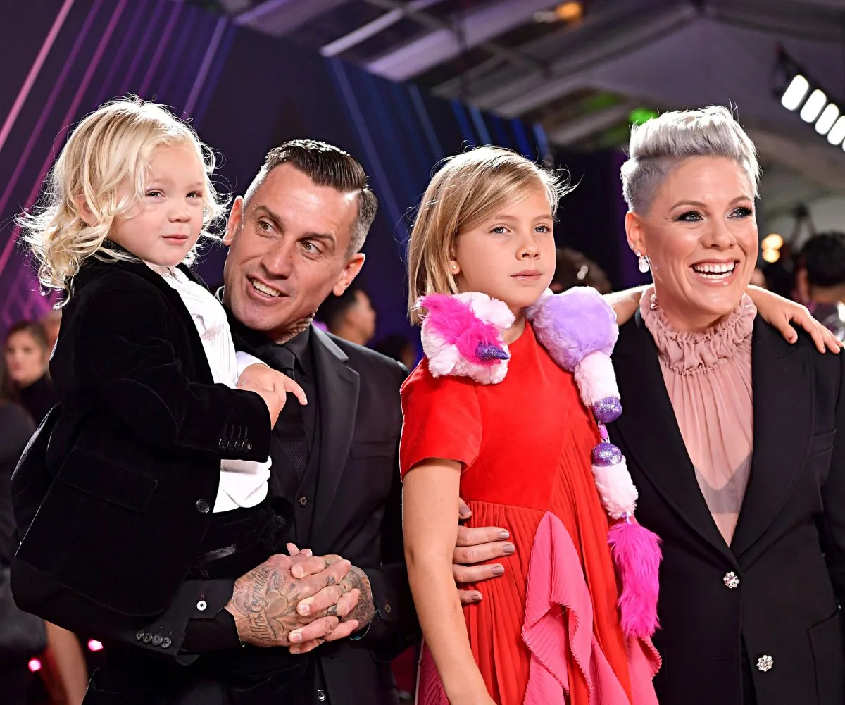 Pink with her husband Carey Hart and their two children