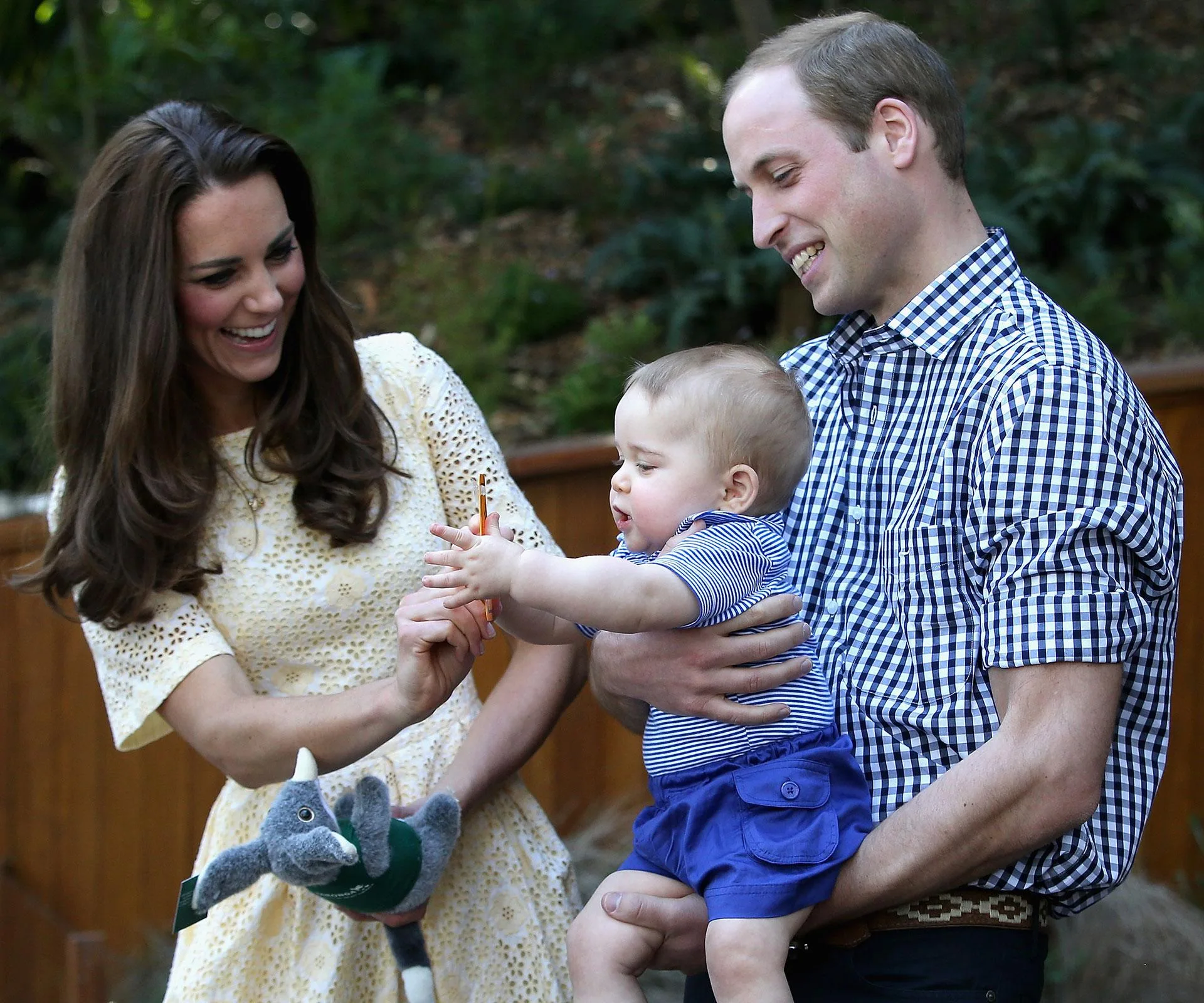 The Duke and Duchess of Cambridge with Prince George