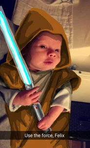 Snapdad: Dad draws on his baby’s snapchat pictures