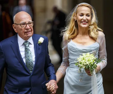 Jerry Hall and Rupert Murdoch