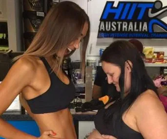 Both these women are about to give birth – but there’s one huge difference