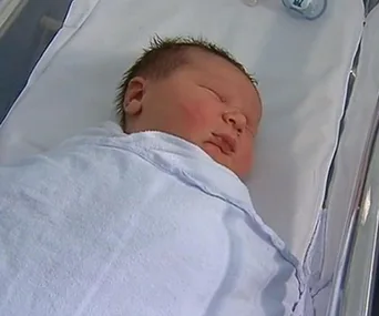 New mum welcomes whopping baby boy