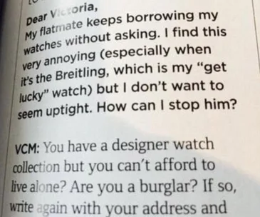 Funniest agony aunt questions