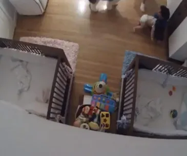 Video: Boy saves baby brother in change table fall