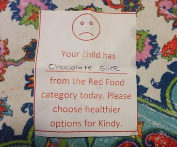 Mother shamed by kindy for packing chocolate slice in lunchbox
