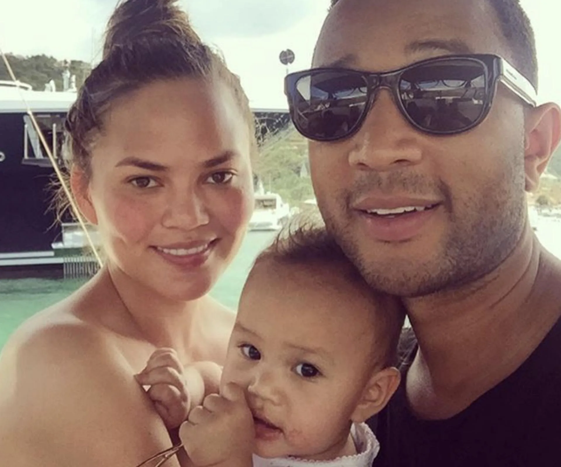 Chrissy Teigen, John Legend and Luna