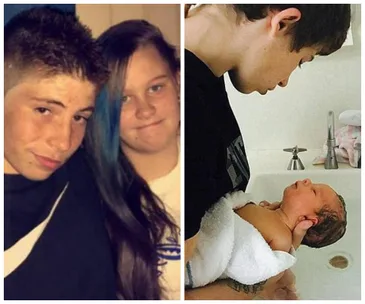 Runaway teen parents briefly reunited with their baby