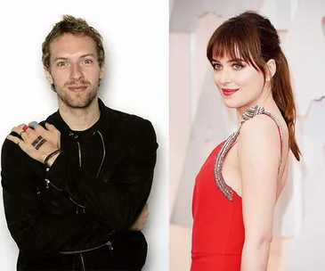 Chris Martin and Dakota Johnson