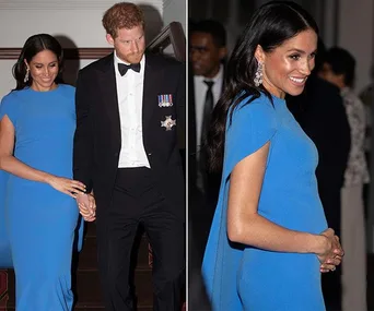 Duchess Meghan Harry baby bump Fiji