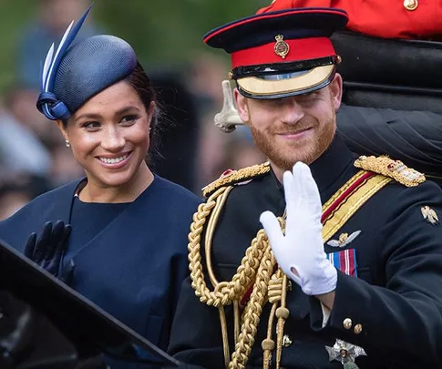 meghan markle prince harry trooping the colour
