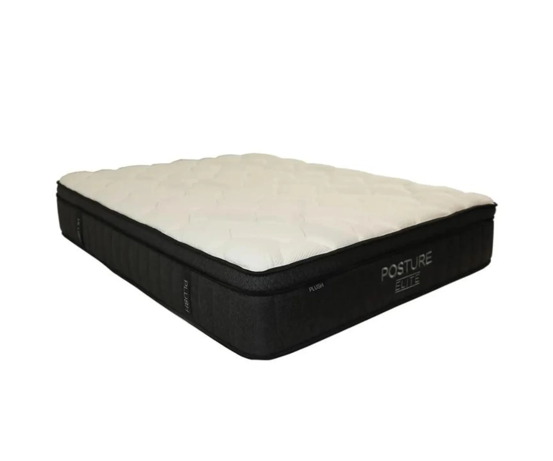 Posture elite plush mattress on white background
