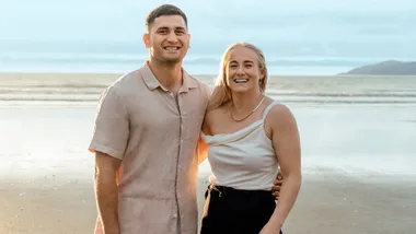 grace steinmetz engagement photo with fiance