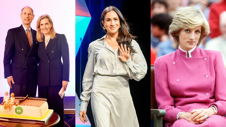 A triptych image featuring three different individuals, each in a distinct setting and outfit.