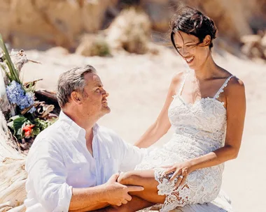 Andrew Saville and Helen Castles at their wedding