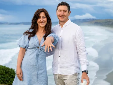 Sports reporter Michelle and rugby star Marty are engaged!