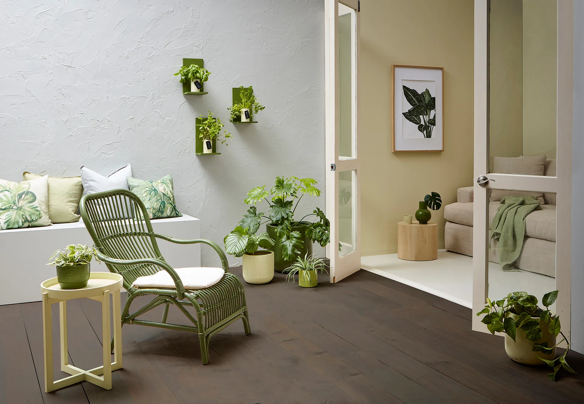 Outdoor space using eco-friendly paint