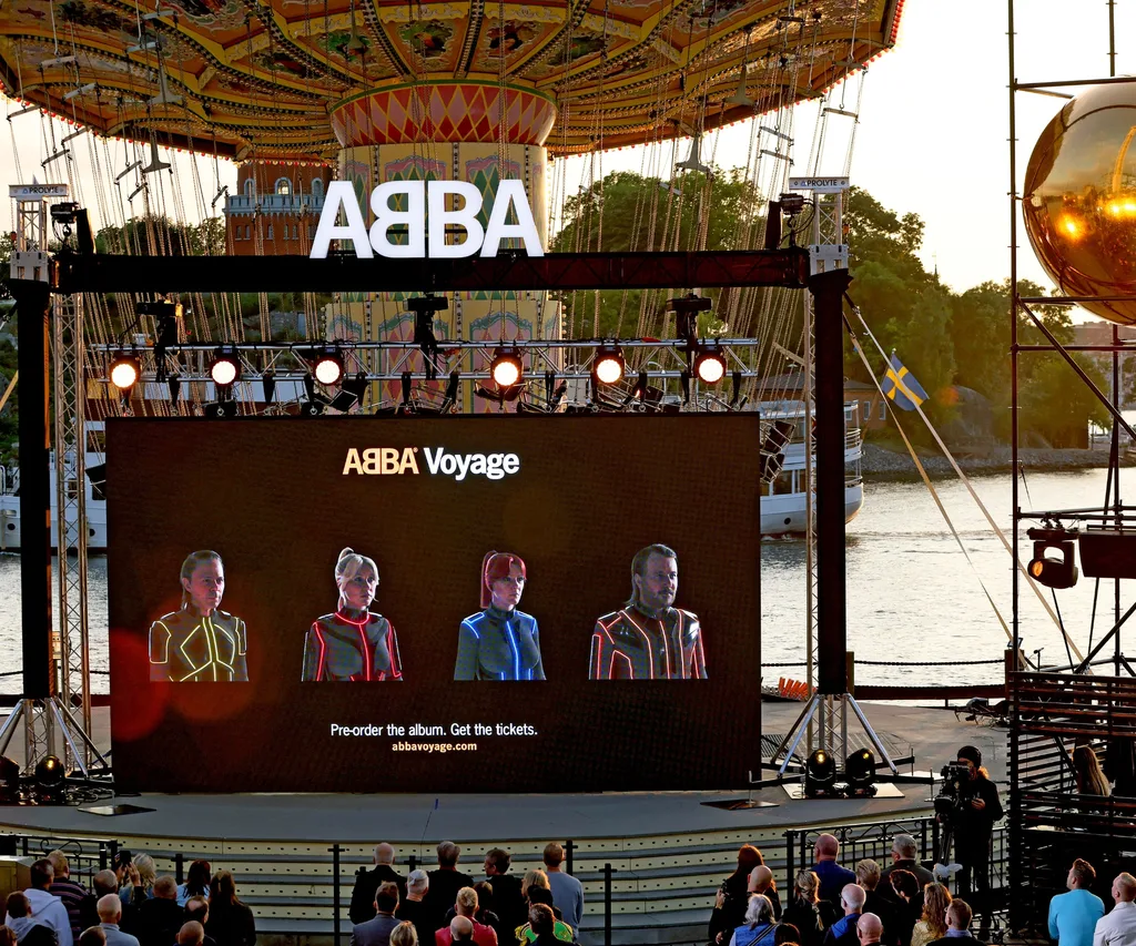 The stage set-up before an Abba concert