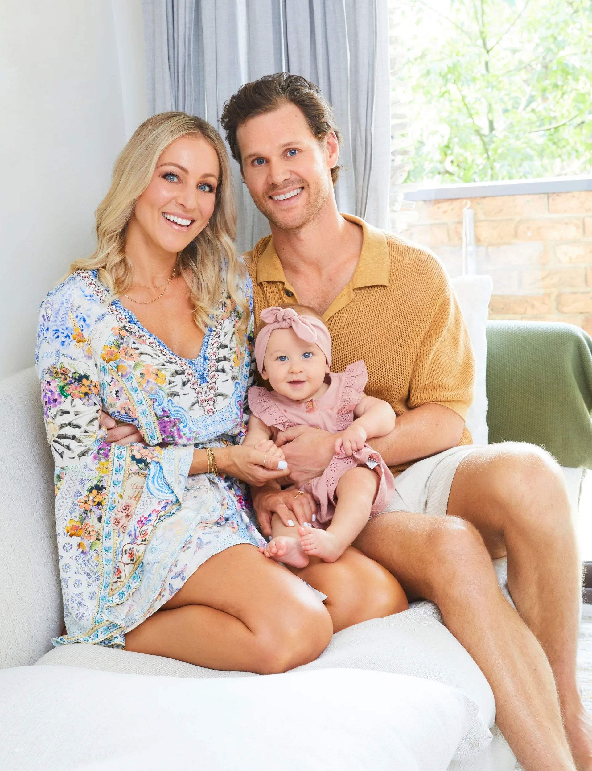 Parents Kerry-Lee and Jono with Andie Lee