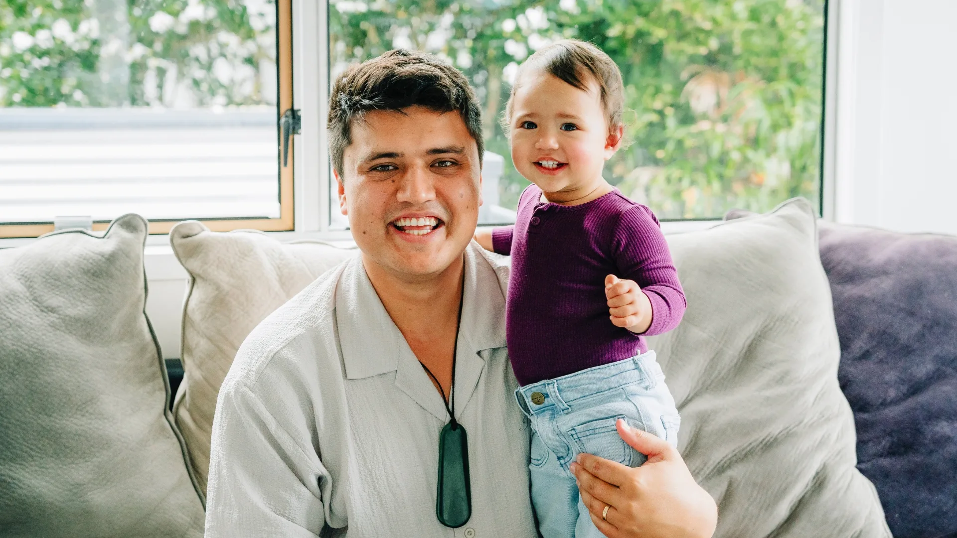 Tiktok star Louis with daughter Kānoa