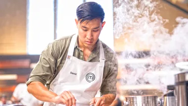 MasterChef contestant David stirring a pot