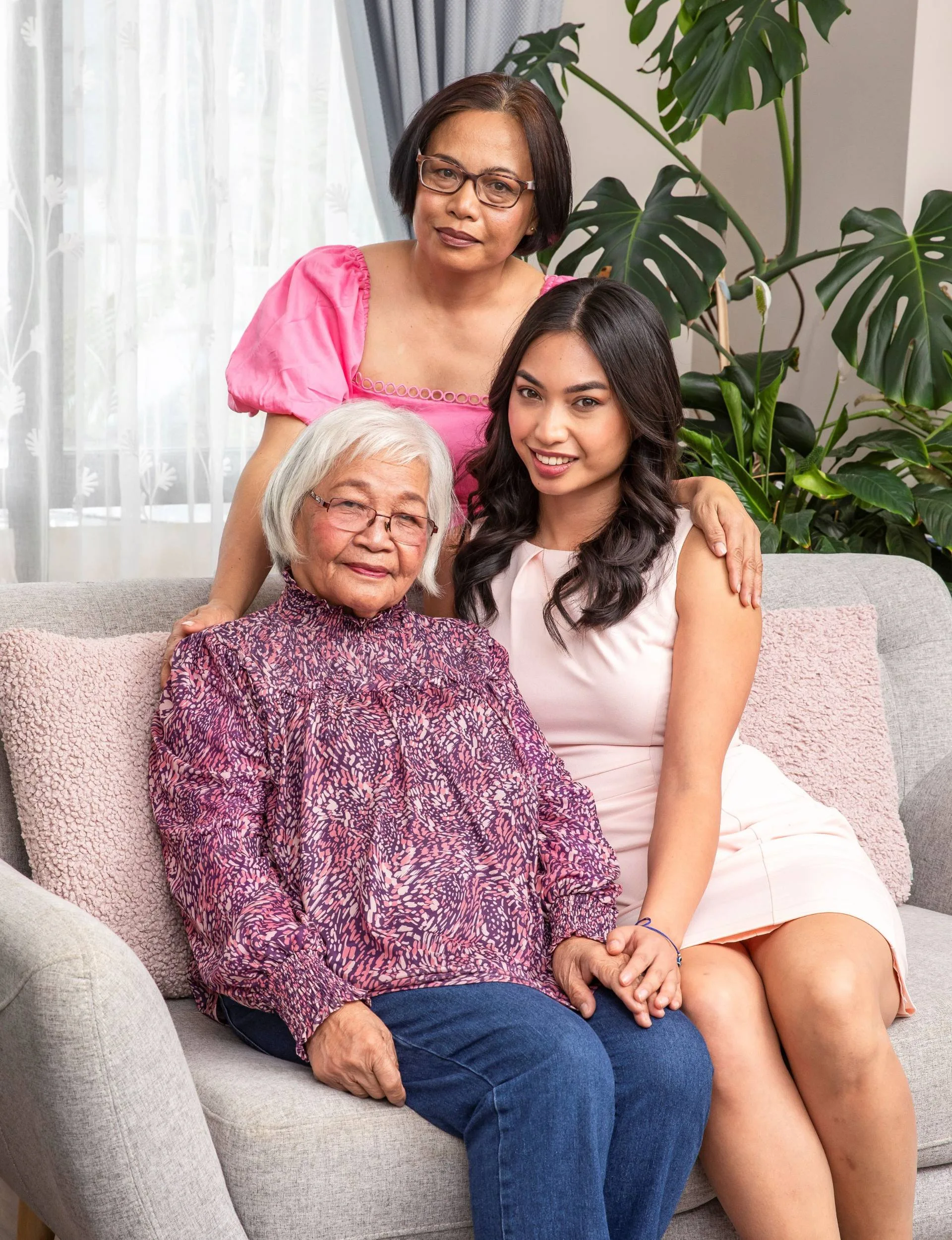 Charisse with her mother and grandmother