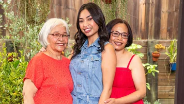 Charisse with her mother and grandmother