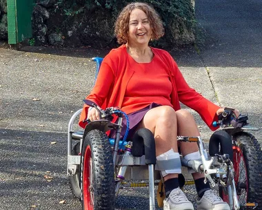 Dr Natalie in her wheelchair