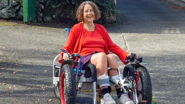 Dr Natalie in her wheelchair
