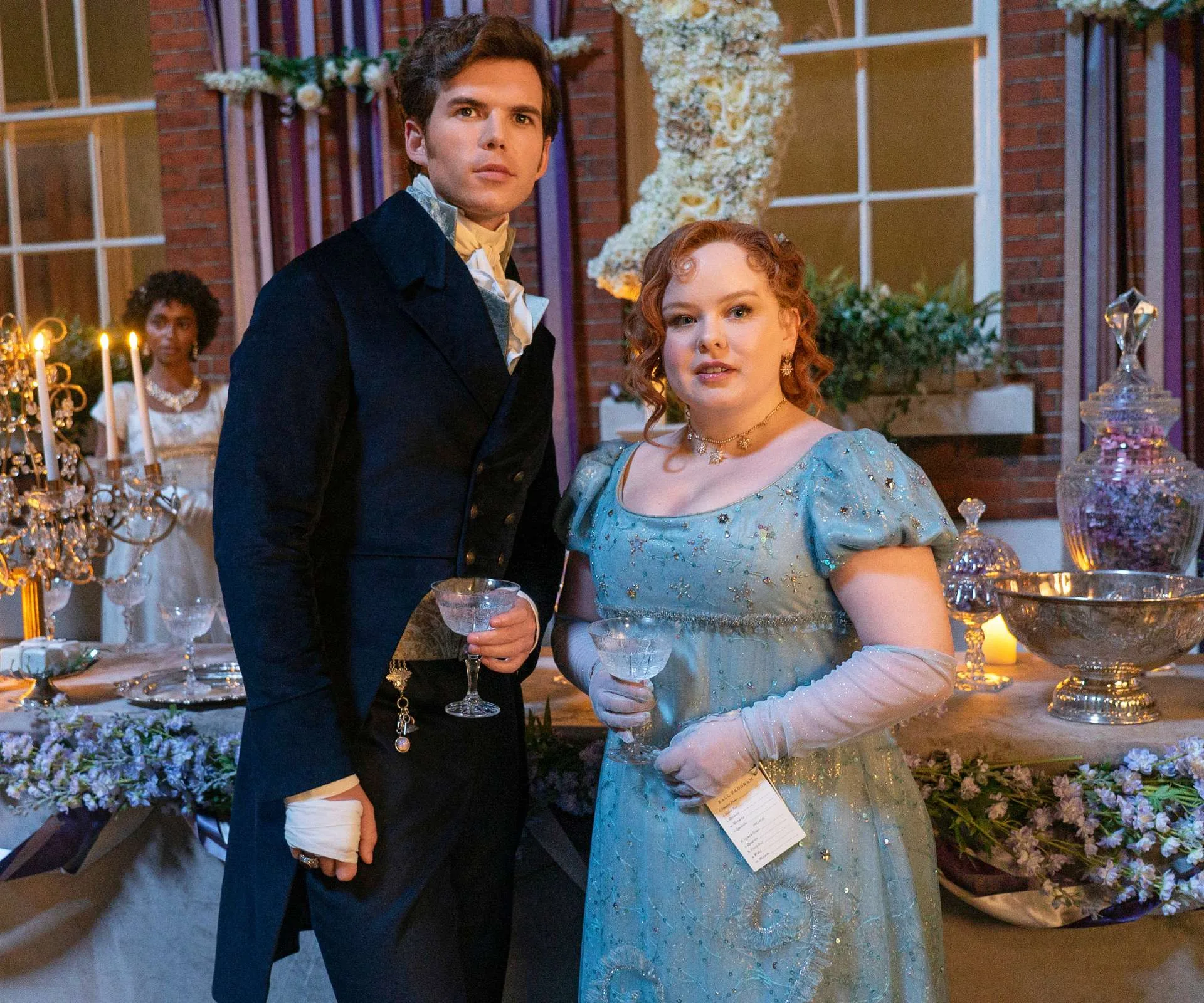 Nicola Coughlan and Luke Newton in Bridgerton